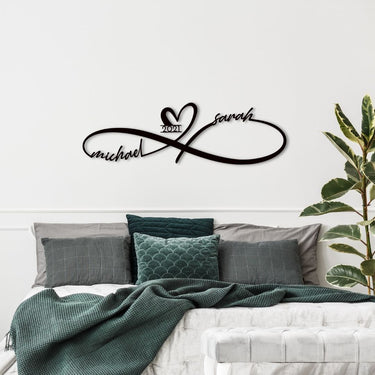 Personalized Metal Infinity Symbol with Names